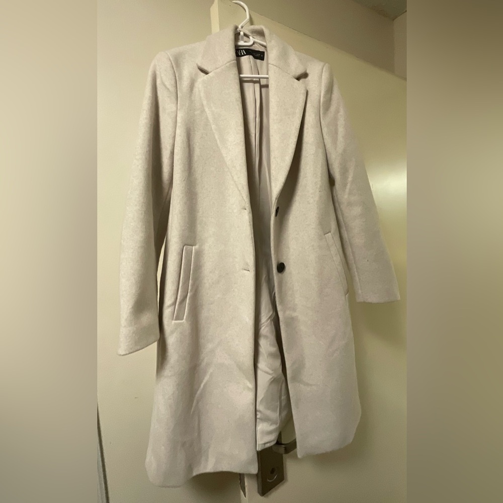 Zara Cream Long Coat